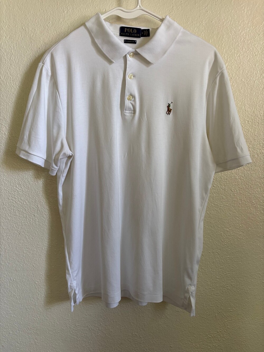 Polo Ralph Lauren White Classic Fit Polo Shirt M